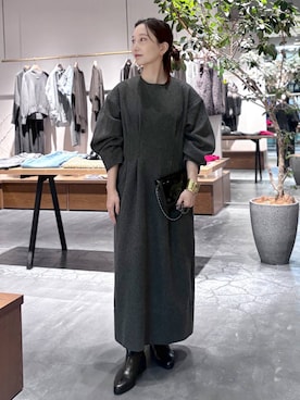 「アイテム（バングル/リストバンド）」を使った、K.SHIBUYAさん（レディース・154cm）の秋コーディネート