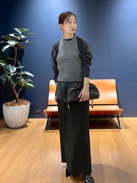 「アイテム（バングル/リストバンド）」を使った、K.SHIBUYAさん（レディース・154cm）の夏コーディネート