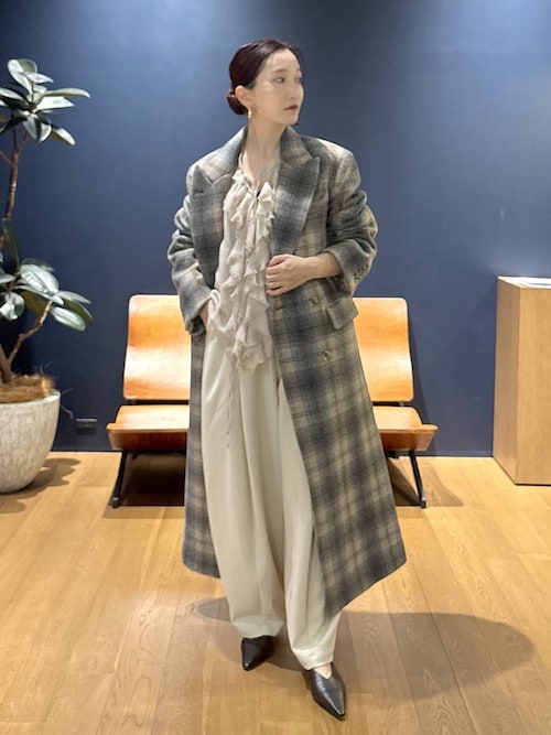 Curensology(カレンソロジー)/チェックチェスターロングコート