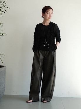 「アイテム（バングル/リストバンド）」を使った、K.SHIBUYAさん（レディース・154cm）の夏コーディネート