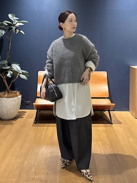 「アイテム（バングル/リストバンド）」を使った、K.SHIBUYAさん（レディース・154cm）の秋コーディネート