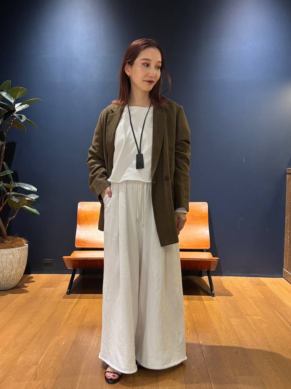 2025SS Curensology グレンチェックカラミジャケット ブラック 2025SS Curensology グレンチェックカラミジャケット ブラック 2025SS