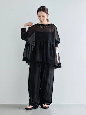 「Curensology（カレンソロジー）のアイテム」を使った、K.SHIBUYAさん（レディース・154cm）の春コーディネート