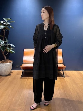 「アイテム（バングル/リストバンド）」を使った、K.SHIBUYAさん（レディース・154cm）の夏コーディネート
