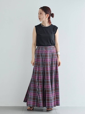 「Curensology（カレンソロジー）のアイテム」を使った、K.SHIBUYAさん（レディース・154cm）の春コーディネート