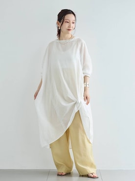 「Curensology（カレンソロジー）のCurensology(カレンソロジー)/＜ＣＳＧ＞シルバーチョーカー（チョーカー、シルバー系）」を使った、K.SHIBUYAさんの春コーディネート