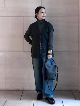 K.SHIBUYAさん（レディース・154cm）の冬コーディネート