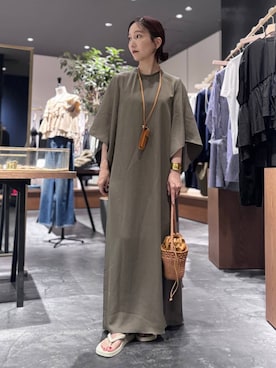 「Curensology（カレンソロジー）のアイテム（サンダル）」を使った、K.SHIBUYAさん（レディース・154cm）の夏コーディネート