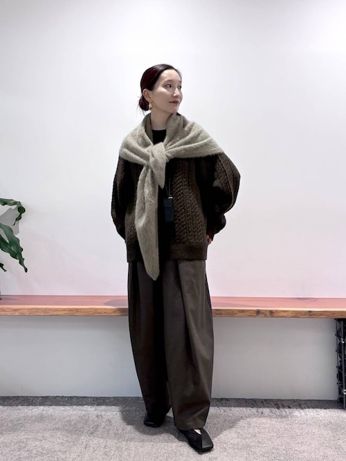 Curensology(カレンソロジー)/シャギーケーブルニットプルオーバー