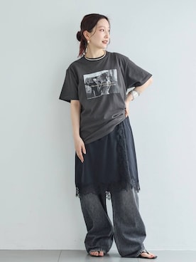 「Curensology（カレンソロジー）のアイテム」を使った、K.SHIBUYAさん（レディース・154cm）の春コーディネート