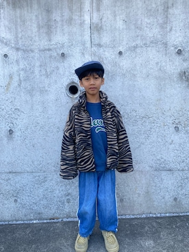 「ZARA（ザラ）のアイテム（ジャケット/アウター）」を使った、RaiRaiさん（キッズ・125cm）の冬コーディネート