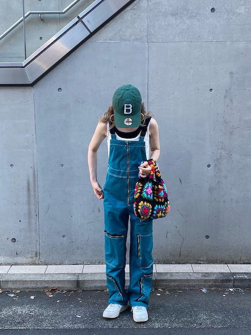 X-girl（エックスガール）の「#1 SKATER TWILL FLIGHT OVERALLS