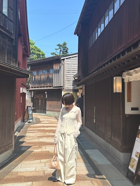 「アイテム（パンプス）」を使った、Yunaさん（レディース・152cm）の夏コーディネート
