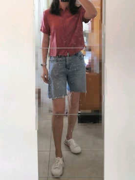 「奶兔星球のアイテム（デニムパンツ、ブルー系）」を使った、azou1900さん（レディース・170cm）の秋コーディネート