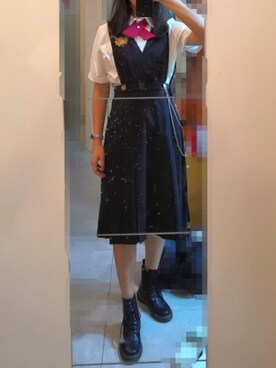 「高桥十一のアイテム（ドレス、ブラック系）」を使った、azou1900さん（レディース・170cm）の夏コーディネート