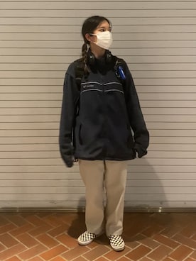 「古着女子」｜「アイテム（スリッポン）」を使った、maimaiさん（レディース・157cm）の秋コーディネート