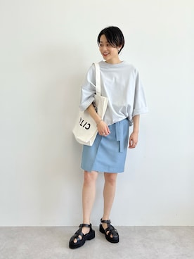 「アイテム（トートバッグ）」を使った、Yamaさん（レディース・160cm）の春コーディネート