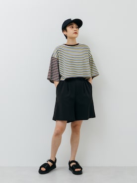 「アイテム（サンダル）」を使った、Yamaさん（レディース・160cm）の夏コーディネート