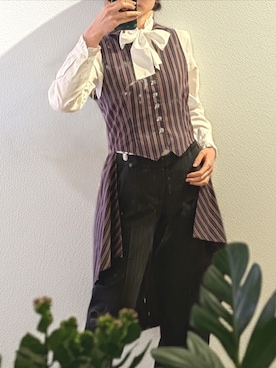 「MYSTANA のアイテム（スーツパンツ、ブラック系）」を使った、こだまさん（レディース・164cm）の春コーディネート
