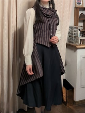 「アイテム（ベスト）」を使った、こだまさん（レディース・164cm・20代）の夏コーディネート