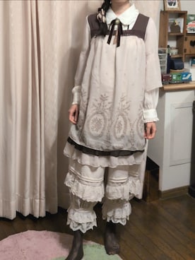 「しまむら（シマムラ）のアイテム（レギンス/スパッツ、ホワイト系）」を使った、こだまさん（レディース・164cm）の春コーディネート