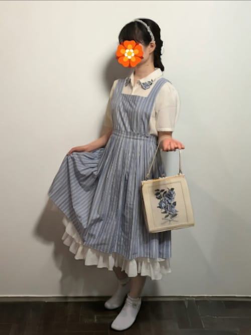 ジェーンマープル　Jane Marple シャンデリア柄　ジャンパースカート USED】【Mサイズ】シャンデリア柄ジャンパースカート | Jane