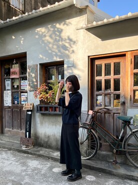 「lativ（ラティーヴ）のアイテム（パンツ）」を使った、LIZ さん（レディース・158cm）の秋コーディネート