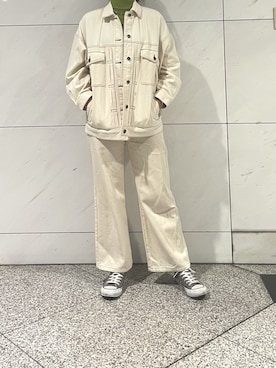「FREE'S MART（フリーズマート）のアイテム（デニムジャケット）」を使った、Frees_Misaさん（レディース・164cm）の秋コーディネート
