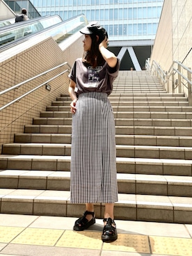 「FREE'S MART（フリーズマート）のアイテム（キャスケット）」を使った、Frees_Misaさん（レディース・164cm）の夏コーディネート