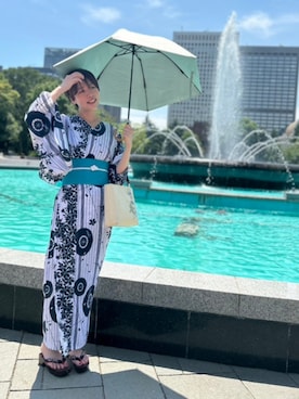 「アイテム（浴衣）」を使った、sutoさん（レディース・169cm）の夏コーディネート