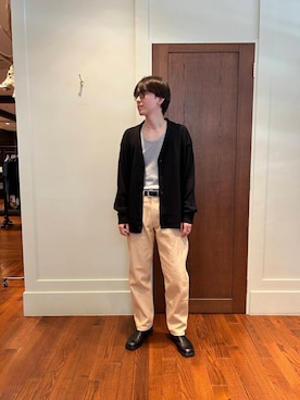 「アイテム（カーディガン/ボレロ）」を使った、大久保　陸人さん（メンズ・181cm）の夏コーディネート