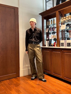 「アイテム（ニットキャップ/ビーニー）」を使った、大久保　陸人さん（メンズ・181cm）の夏コーディネート