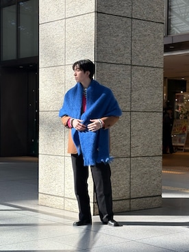 「アイテム（カーディガン/ボレロ）」を使った、大久保　陸人さん（メンズ・181cm）の冬コーディネート