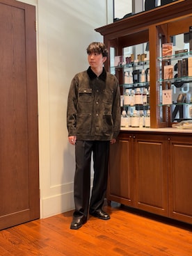 「アイテム（カバーオール）」を使った、大久保　陸人さん（メンズ・181cm）の夏コーディネート