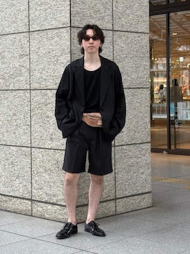 「アイテム（ボディバッグ/ウエストポーチ）」を使った、大久保　陸人さん（メンズ・181cm）の夏コーディネート