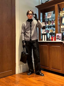 「アイテム（手袋）」を使った、大久保　陸人さん（メンズ・181cm）の冬コーディネート