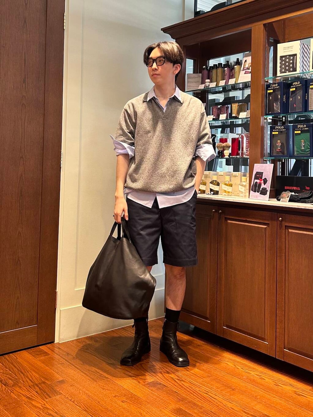 別注』crepuscule×URBAN RESEARCH Linen Skipper Poloを使った人気