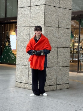 「アイテム（カバーオール）」を使った、大久保　陸人さん（メンズ・181cm）の秋コーディネート