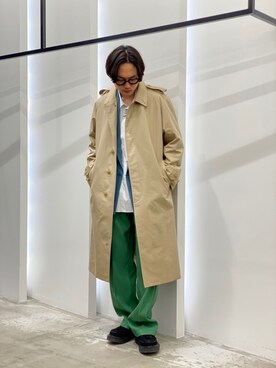 「SCYE BASICS（サイベーシックス）のアイテム」を使った、新村優樹さん（メンズ・177cm）の冬コーディネート