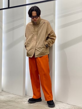 「Uiscel（ユイセル）のアイテム（ジャケット/アウター）」を使った、新村優樹さん（メンズ・177cm）の冬コーディネート