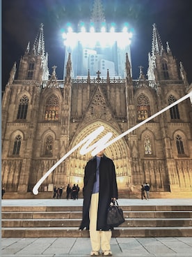 「THE RERACS（ザ・リラクス）のアイテム（その他アウター）」を使った、まことさん（メンズ・166cm）の春コーディネート