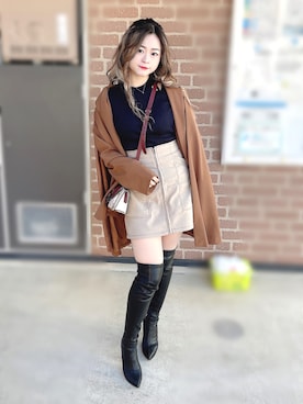 「BARAK（バラク）のアイテム」を使った、mio*さん（レディース・152cm）の冬コーディネート