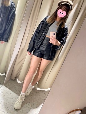 「アイテム（レッグウェア）」を使った、weiweiさん（レディース・165cm）の冬コーディネート