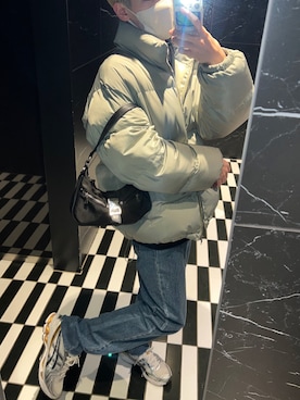 「韓国好きな人と繋がりたい」｜「アイテム（ジャケット/アウター）」を使った、RYOさん（メンズ・166cm）の冬コーディネート