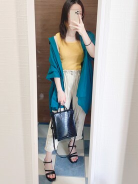 「SpRay PREMIUM（スプレイプレミアム）のアイテム（パンツ）」を使った、はるかさん（レディース・155cm）の夏コーディネート