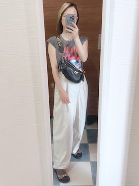 「Shine（シャイン）のアイテム（バッグ）」を使った、はるかさん（レディース・155cm）の夏コーディネート