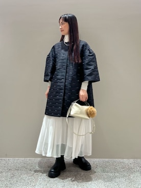 「GIANNI CHIARINI（ジャンニ キアリーニ）のアイテム」を使った、tanaさん（レディース・162cm）の冬コーディネート