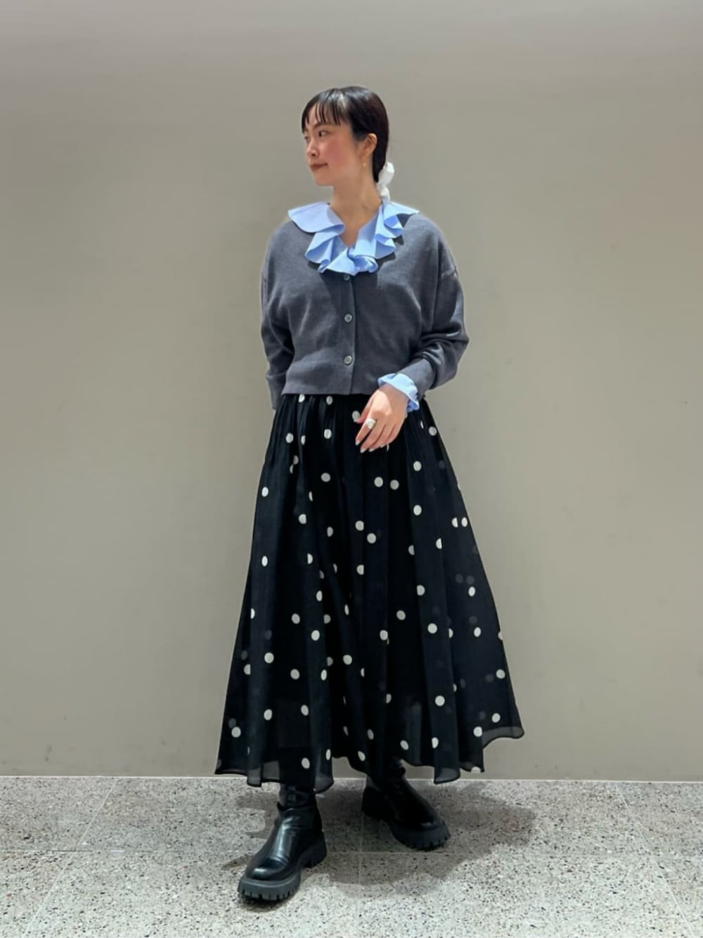 オーガンジー プリント プリーツスカートを使った人気