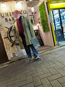 「WEGO（ウィゴー）のアイテム（モッズコート）」を使った、あん藤さん（メンズ・177cm）の冬コーディネート