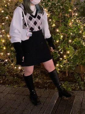 「STYLENANDA（スタイルナンダ）のアイテム（ブーツ）」を使った、ㅎㄹさん（レディース・155cm）の冬コーディネート